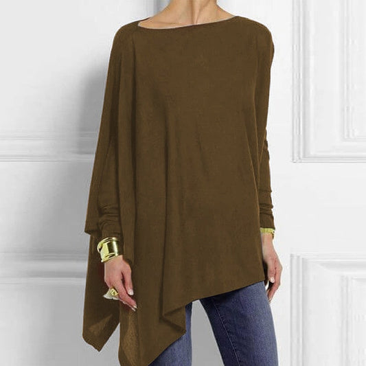Bella Women's Going Out Top | Chic Boat Neck, Asymmetrical Design 1