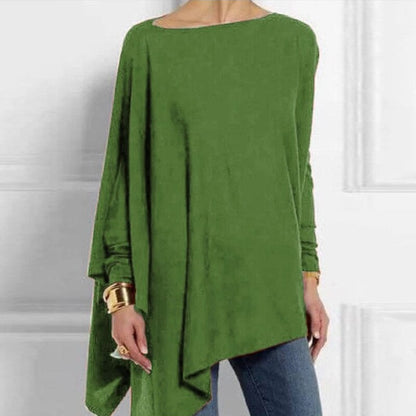 Bella Women's Going Out Top | Chic Boat Neck, Asymmetrical Design 2