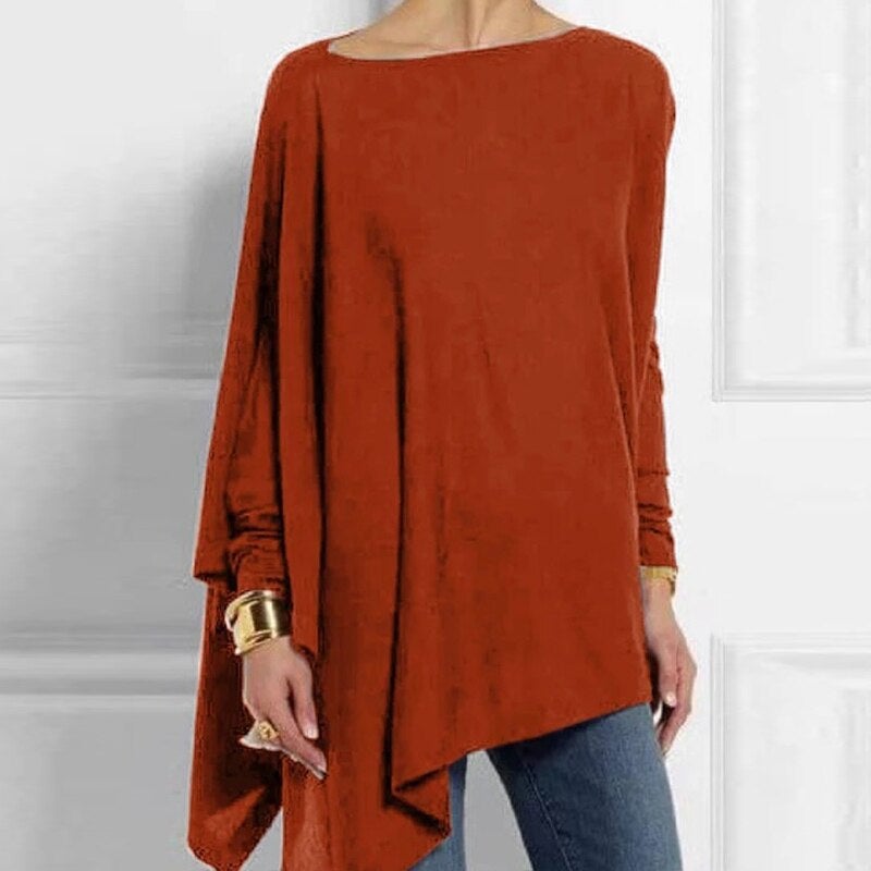 Bella Women's Going Out Top | Chic Boat Neck, Asymmetrical Design 3