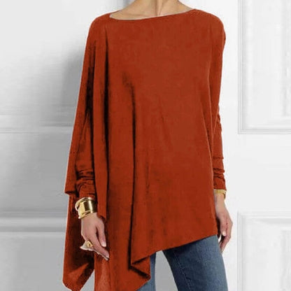 Bella Women's Going Out Top | Chic Boat Neck, Asymmetrical Design 3