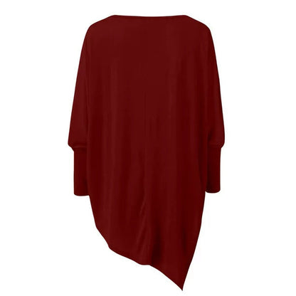 Bella Women's Going Out Top | Chic Boat Neck, Asymmetrical Design 8