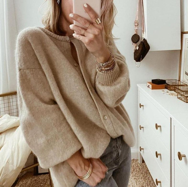 Bella Women's Long Cardigan | Cozy Oversized Knit, Stylish Button Details 1