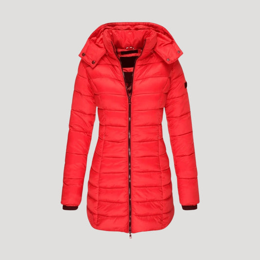 Bella Women's Long Puffer Coat | Hooded, Stylish Insulation for Winter Wear 0