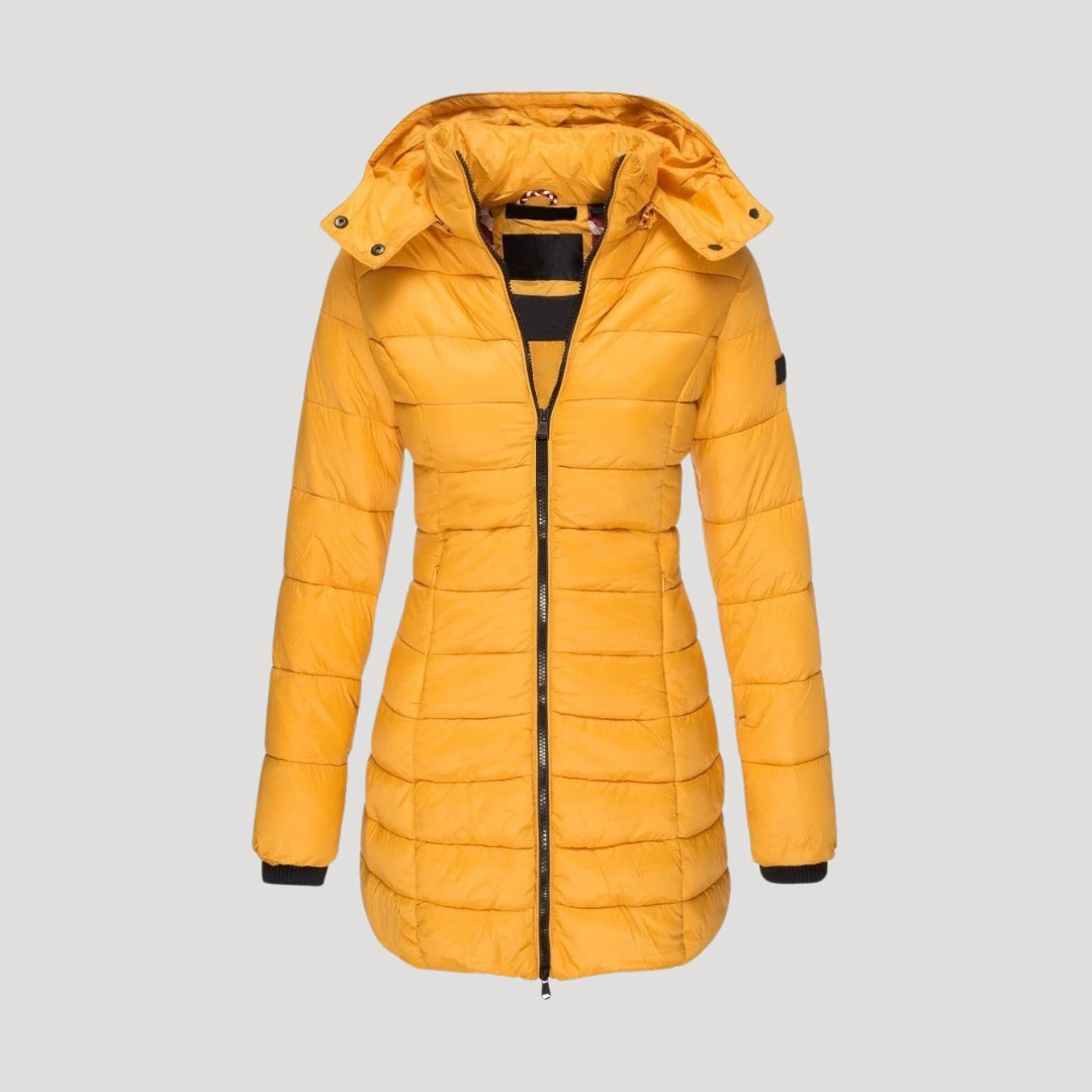 Bella Women's Long Puffer Coat | Hooded, Stylish Insulation for Winter Wear 1
