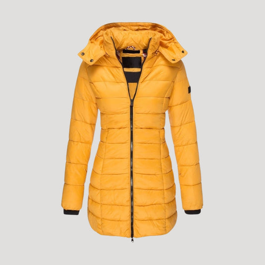 Bella Women's Long Puffer Coat | Hooded, Stylish Insulation for Winter Wear 1