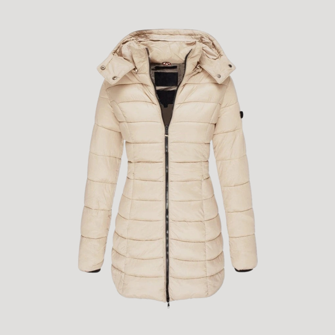 Bella Women's Long Puffer Coat | Hooded, Stylish Insulation for Winter Wear 3