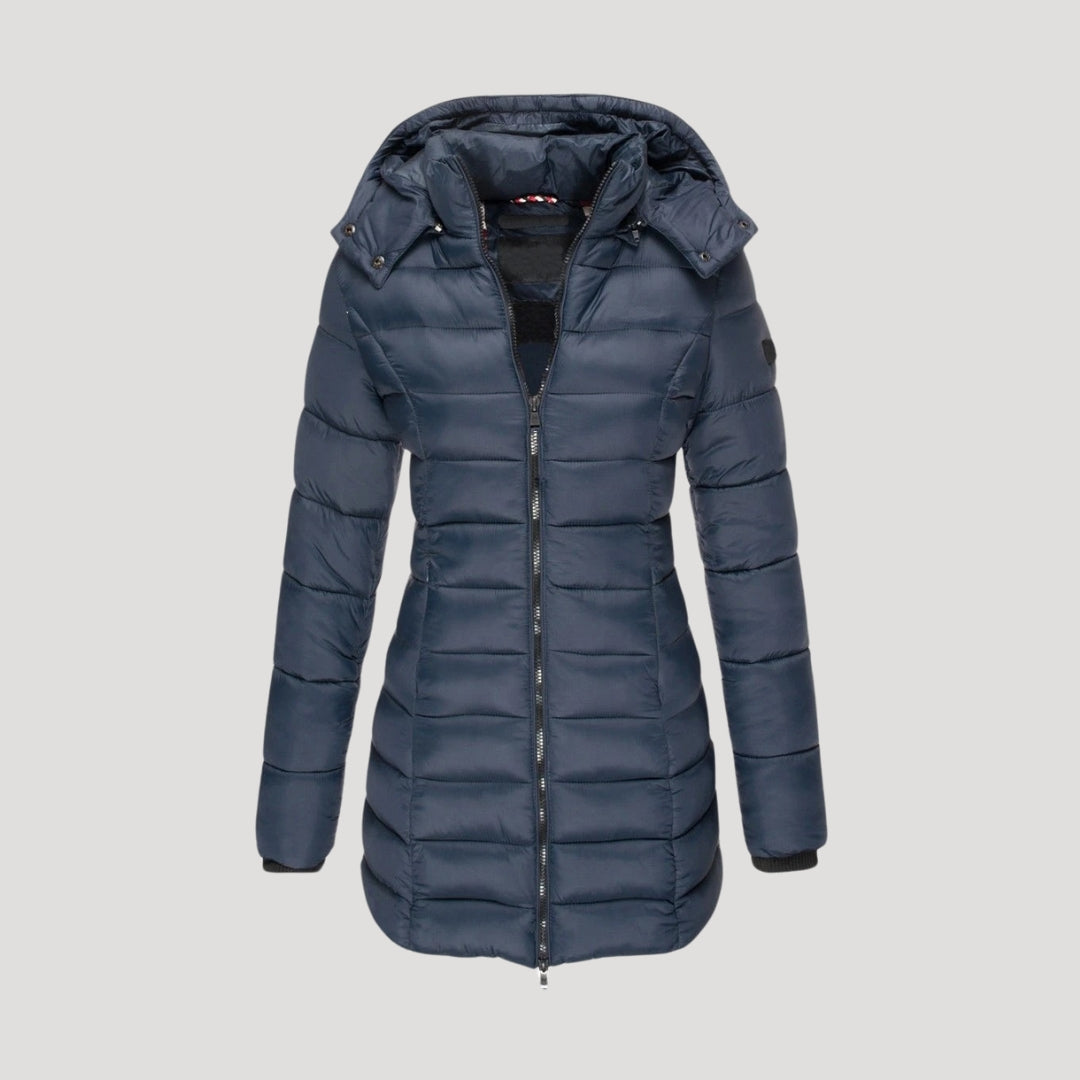 Bella Women's Long Puffer Coat | Hooded, Stylish Insulation for Winter Wear 4