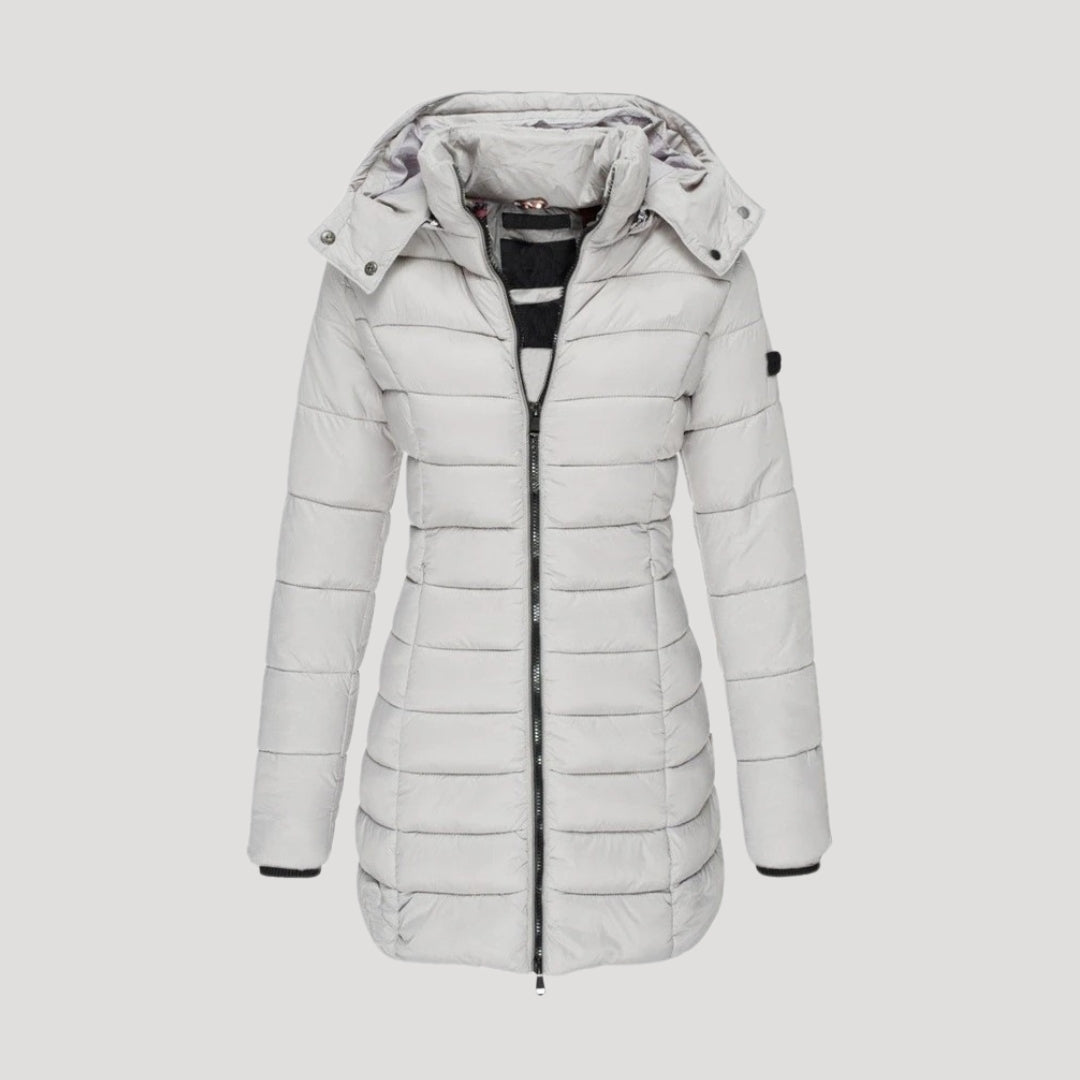 Bella Women's Long Puffer Coat | Hooded, Stylish Insulation for Winter Wear 5