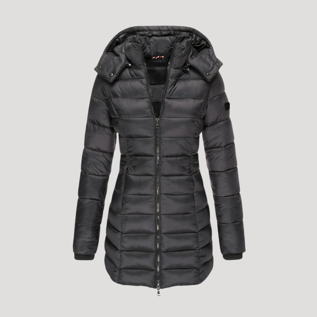 Bella Women's Long Puffer Coat | Hooded, Stylish Insulation for Winter Wear 6