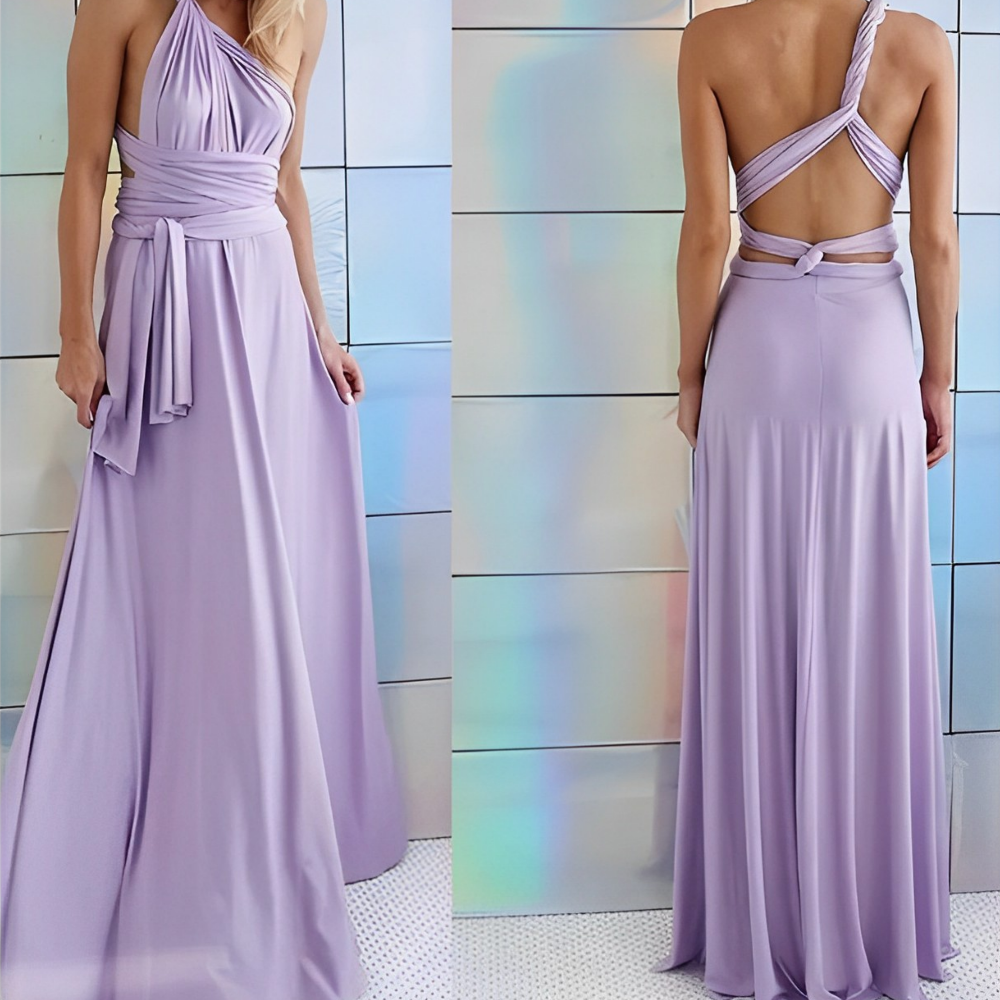 Bella Women's Maxi Dress | Backless Wrap Design 6
