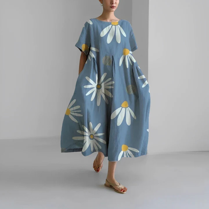 Bella Women's Midi Dress | Flowing Floral Design 3