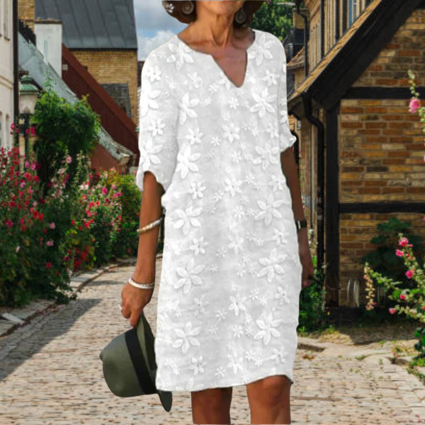 Bella Women's Mini Dress | Floral Print, 3/4 Sleeve 0