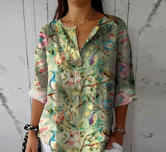Bella Women's Shirt | Floral Print, Casual Elegance 1