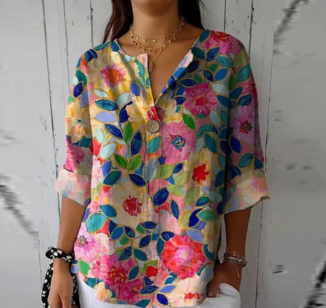 Bella Women's Shirt | Floral Print, Casual Elegance 2