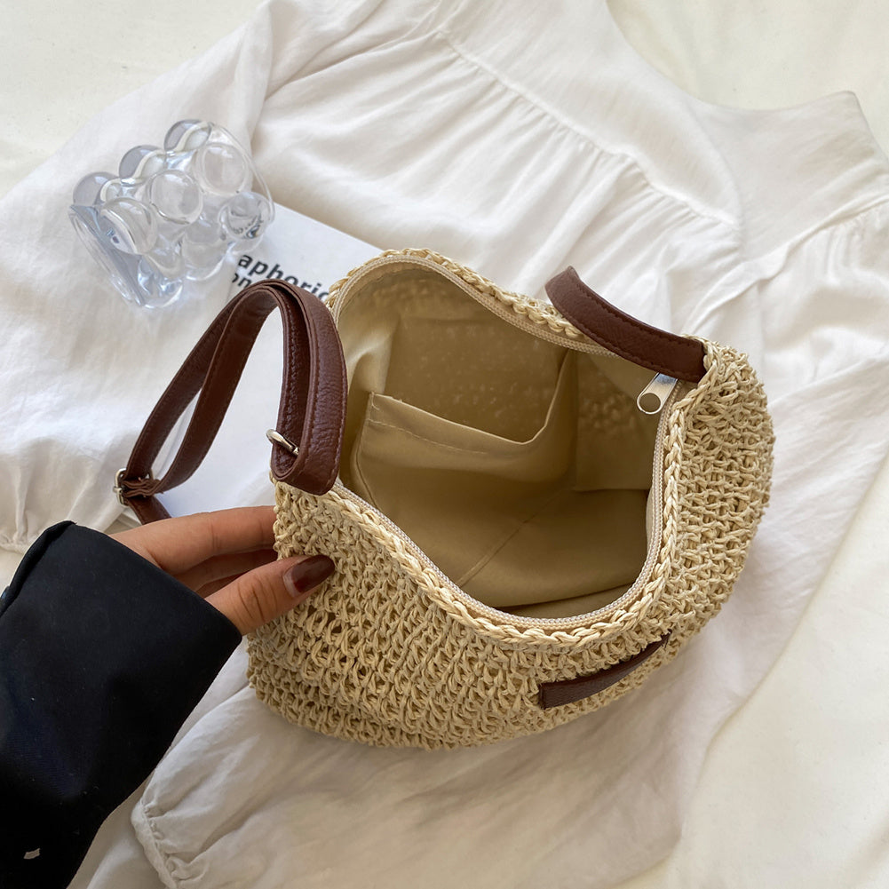 Bella Women's Shoulder Bag | Woven Design, Spacious Interior 2