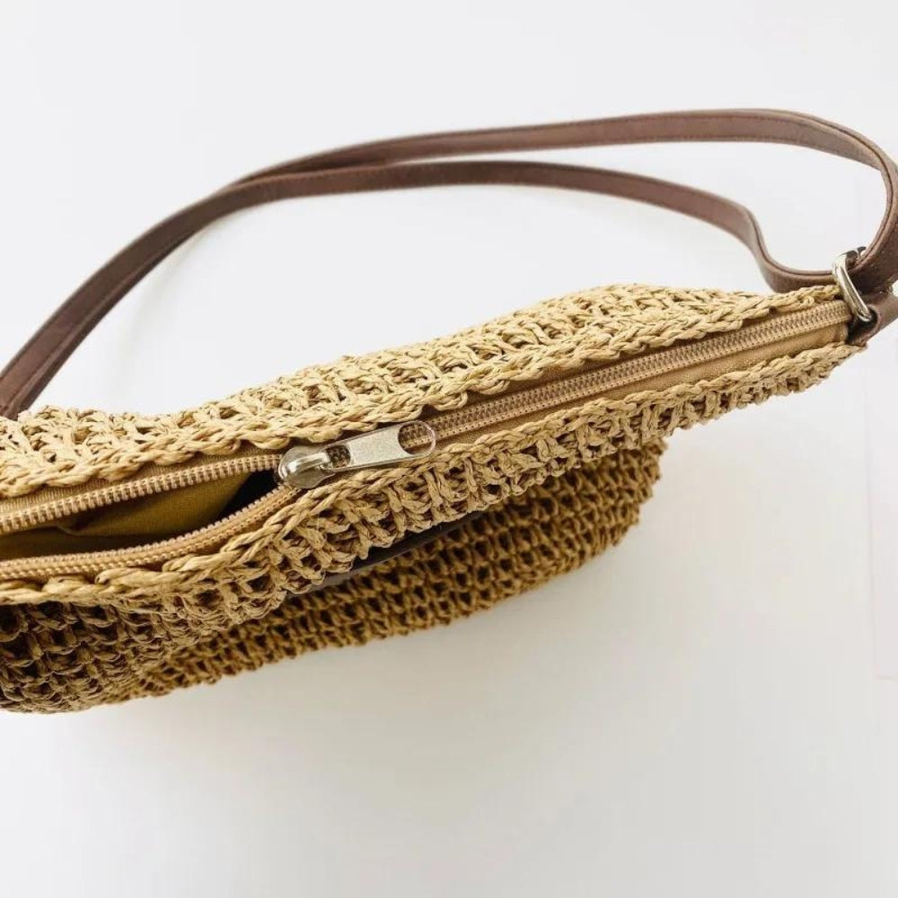 Bella Women's Shoulder Bag | Woven Design, Spacious Interior 3