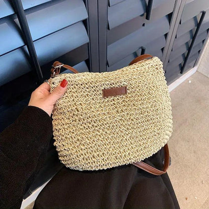 Bella Women's Shoulder Bag | Woven Design, Spacious Interior 6