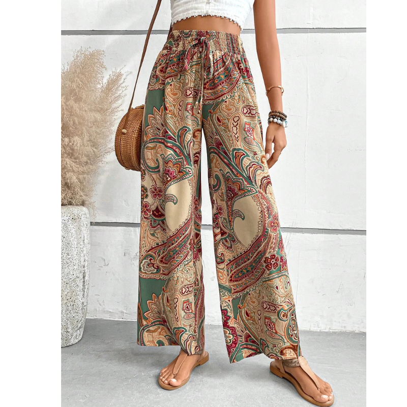 Bella Women's Trousers | Boho Style, Wide Leg 0