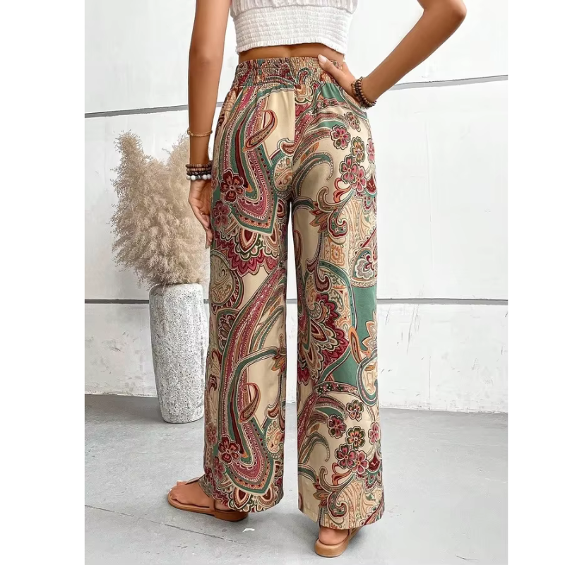 Bella Women's Trousers | Boho Style, Wide Leg 5