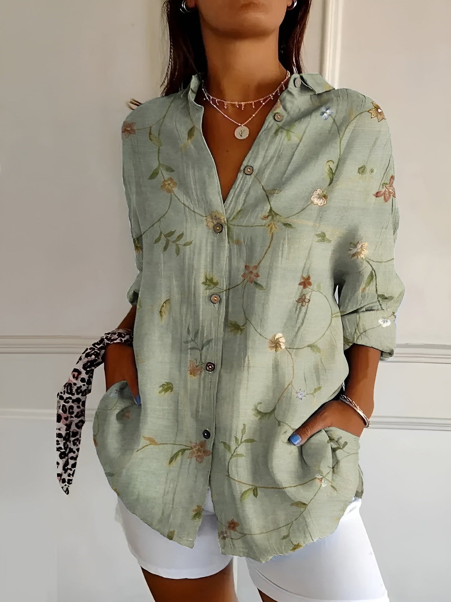 Bella Women's White Blouse | Button Down, Effortless Style 2
