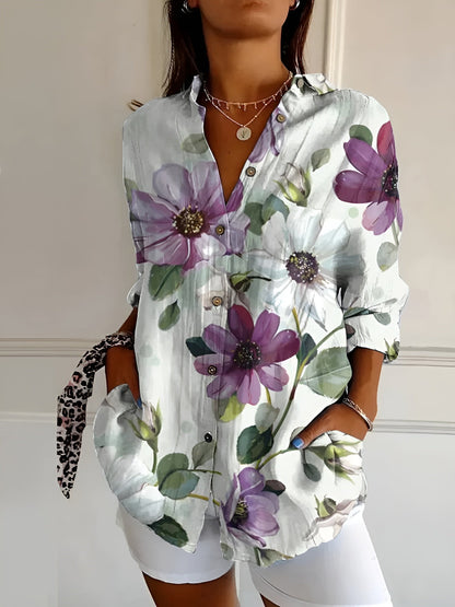 Bella Women's White Blouse | Button Down, Effortless Style 7