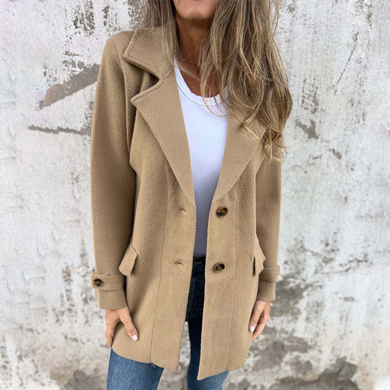 Bella Women's Winter Coat | Relaxed Fit, Button Closure 1