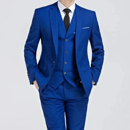 Benson Men's Suit | Classic Three-Piece Black Ensemble, Wedding and Formal Wear 2