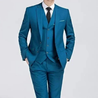 Benson Men's Suit | Classic Three-Piece Black Ensemble, Wedding and Formal Wear 3