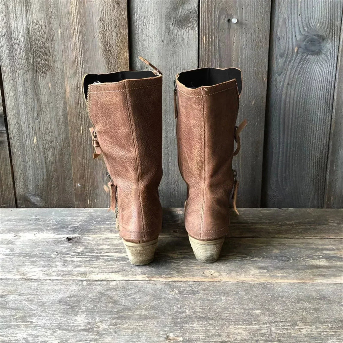 Blythe Women's Mid-Calf Boots | Smooth Matte Finish, Side Zip Detail 4