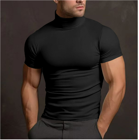 Brayan Men's Turtleneck T-Shirt | Fitted Casual Style 0