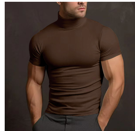 Brayan Men's Turtleneck T-Shirt | Fitted Casual Style 1