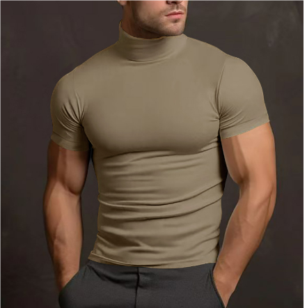 Brayan Men's Turtleneck T-Shirt | Fitted Casual Style 4