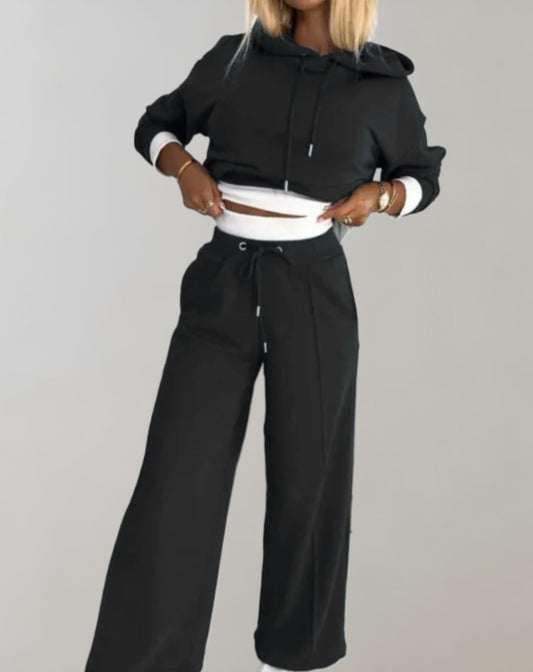 Breezy Women's Tracksuit Set | Casual Fit, Wide-Leg Design 0