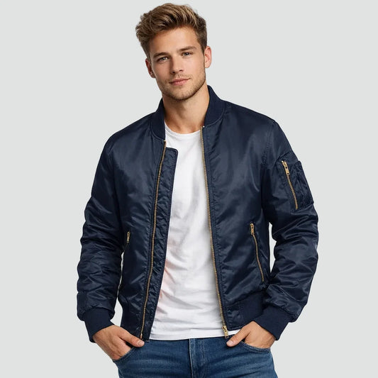 Bren Men's Bomber Jacket | Quilted Lining, Classic Fit 1