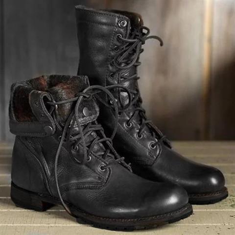 Brenna Women's Mid-Calf Boots | Lace-Up Design, Flat Sole, Classic Style 1