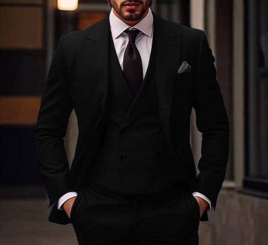 Brennan Men's Three-Piece Suit | Timeless Blazer Set for Weddings and Formal Events 0