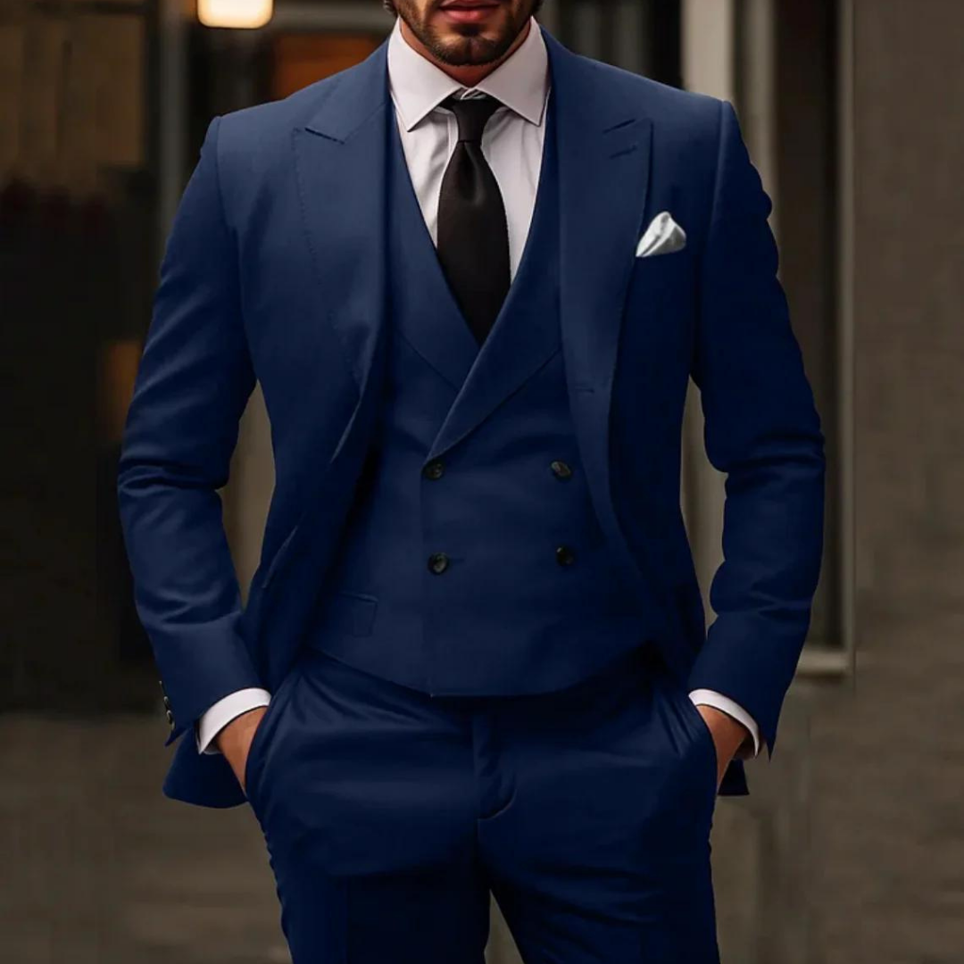 Brennan Men's Three-Piece Suit | Timeless Blazer Set for Weddings and Formal Events 1