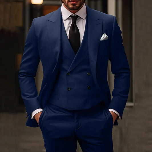 Brennan Men's Three-Piece Suit | Timeless Blazer Set for Weddings and Formal Events 1