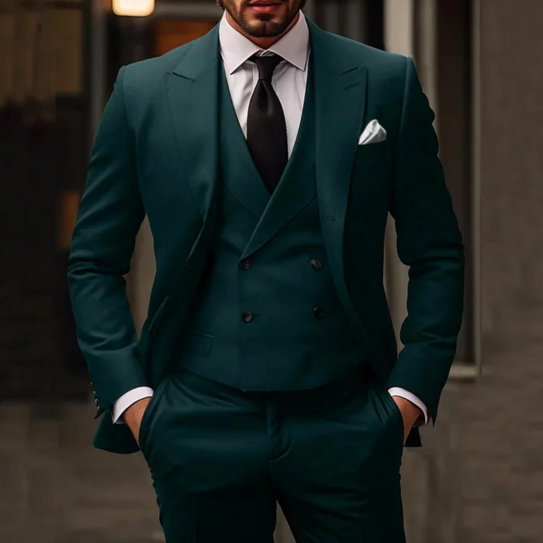 Brennan Men's Three-Piece Suit | Timeless Blazer Set for Weddings and Formal Events 2