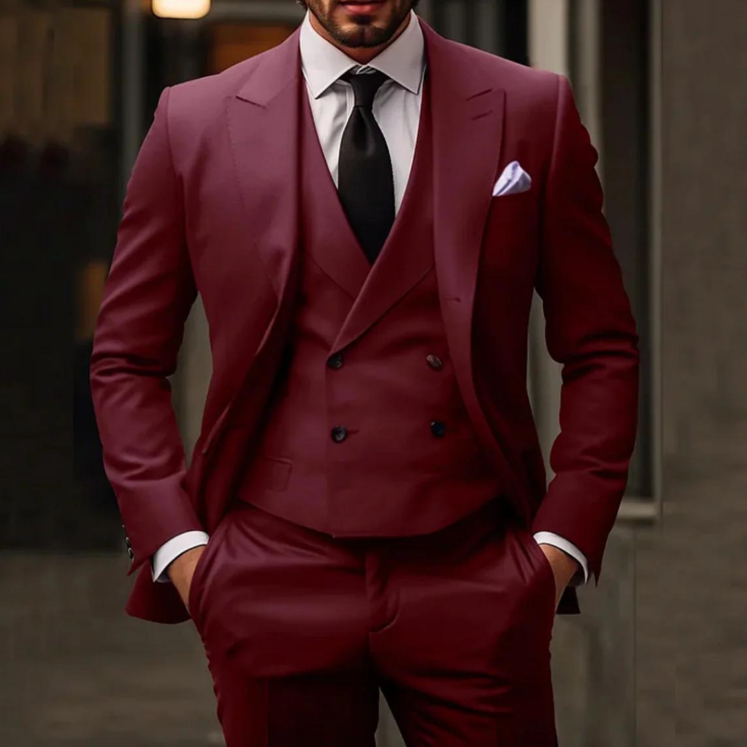 Brennan Men's Three-Piece Suit | Timeless Blazer Set for Weddings and Formal Events 3