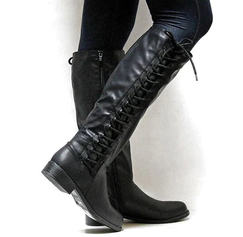 Brianna Women's Knee High Boots | Lace-Up, Winter-Ready 0