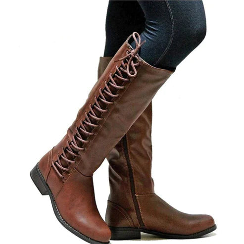 Brianna Women's Knee High Boots | Lace-Up, Winter-Ready 1