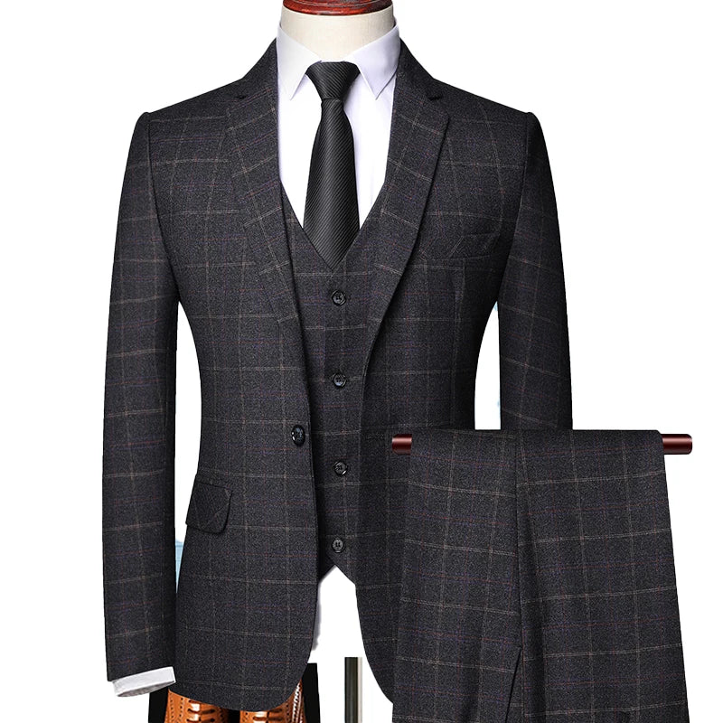 Brixton Men's Suit | Windowpane Plaid, Tailored Fit 1