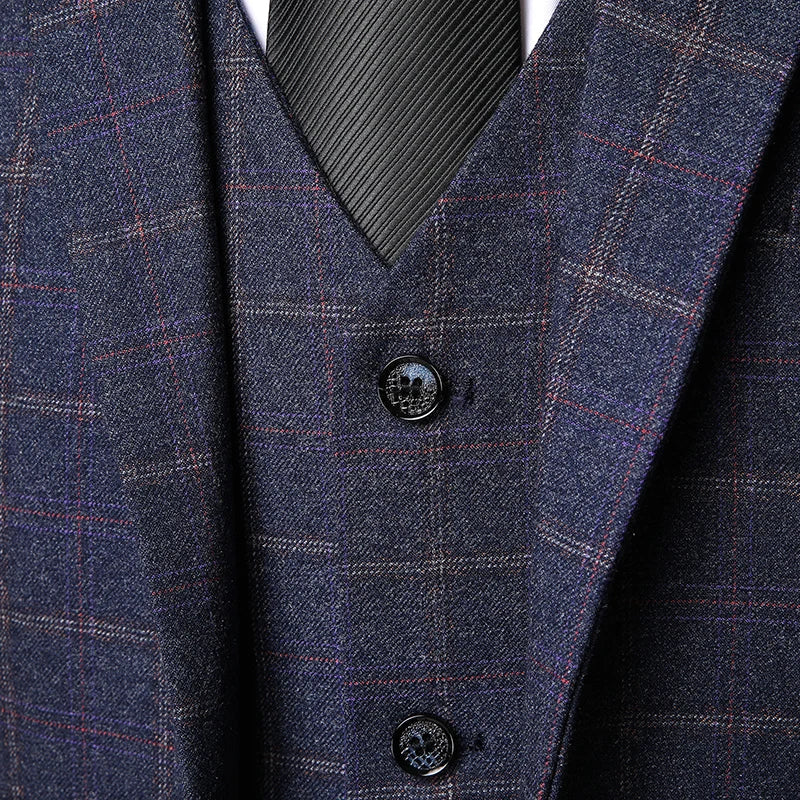 Brixton Men's Suit | Windowpane Plaid, Tailored Fit 4