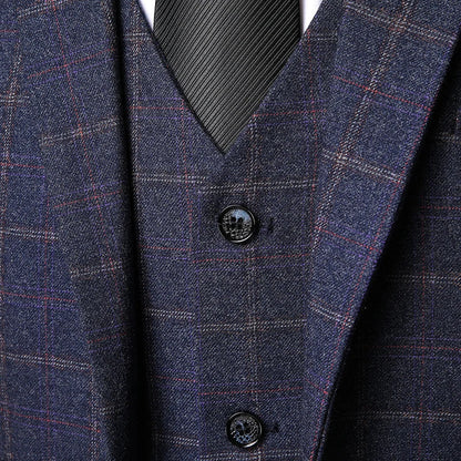 Brixton Men's Suit | Windowpane Plaid, Tailored Fit 4