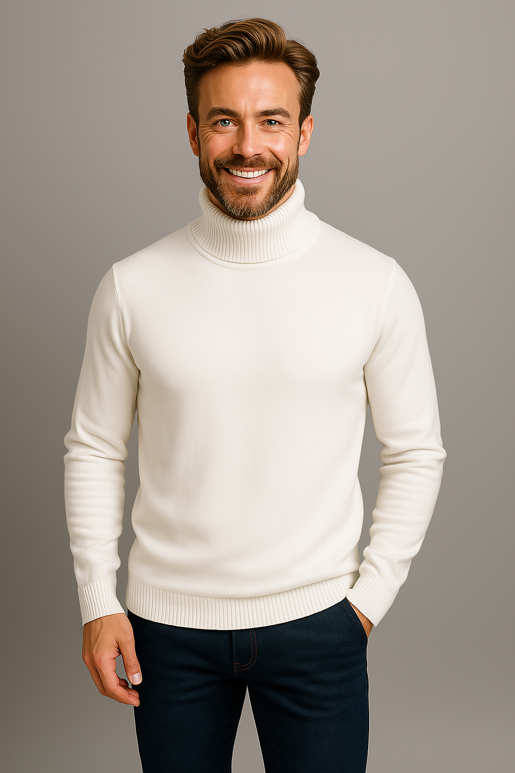 Brock Men's Turtleneck Sweater | Bold Color, Modern Fit 4