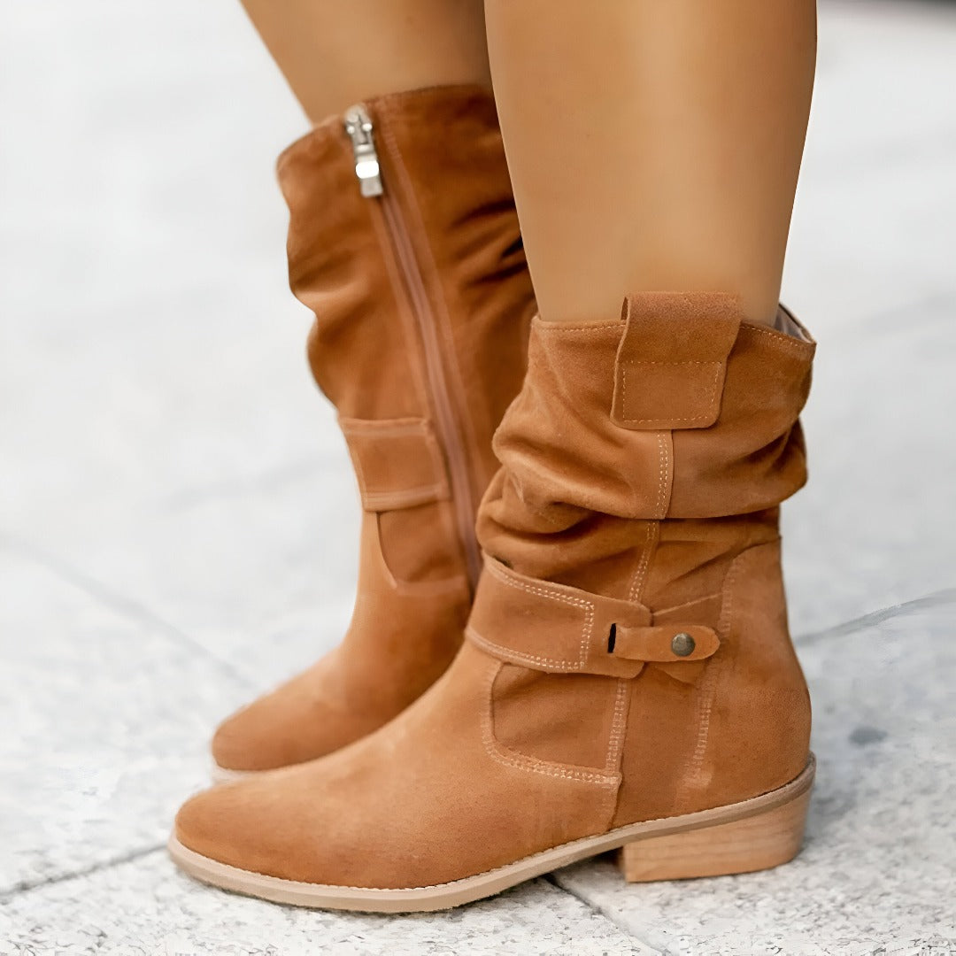 Cali Women's Casual Boots | Soft Faux Suede, Cozy Fit 1