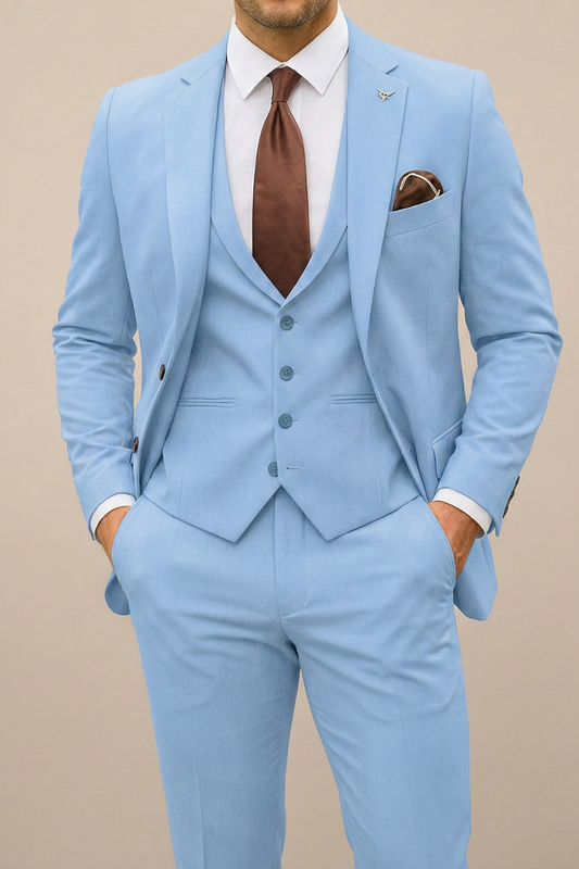 Cameron Men's Three Piece Suit Set | Modern Tailored Fit 0