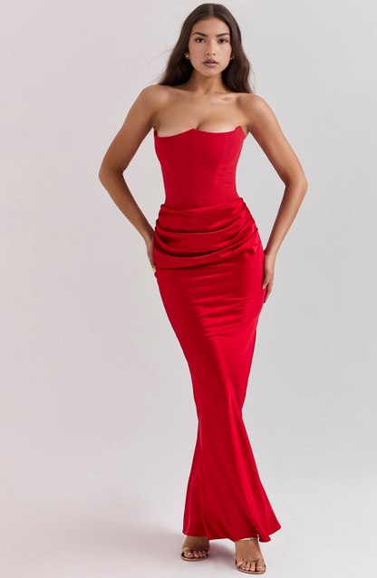 Cami Women's Maxi Dress | Elegant Strapless Corset Design for Formal Events 8