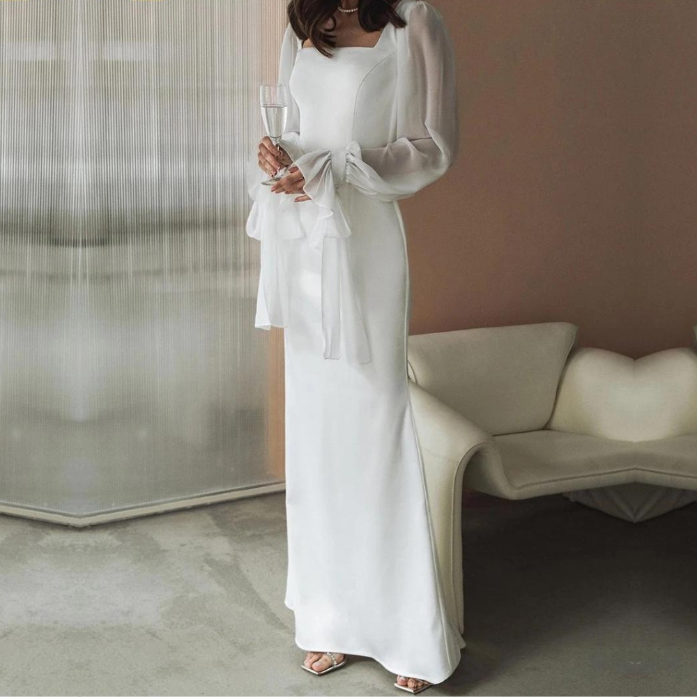 Carmen Women's Evening Maxi Dress | Elegant Square Neckline 2